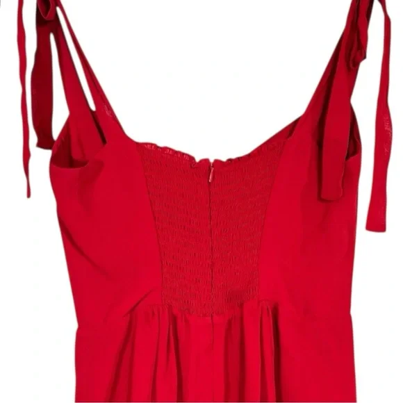 Reformation Niara Mini Dress size 10 in Cherry Red - Picture 8 of 9